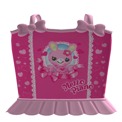 ♡ ꒰ tweencore cutesy mezzo top in hot pink