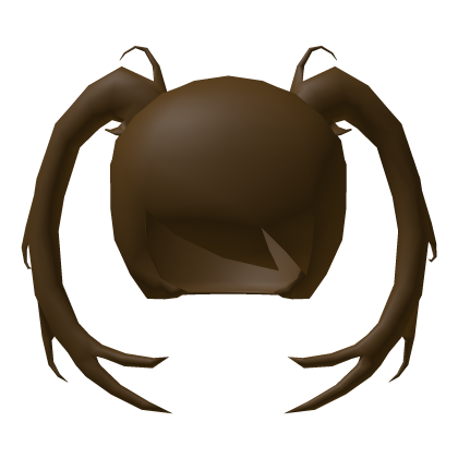 Low Poly Curved Pigtails Brown Roblox item