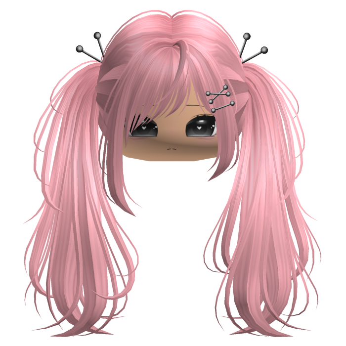 Pink Blue Y2K Emo Punk Pigtails w/ Pins