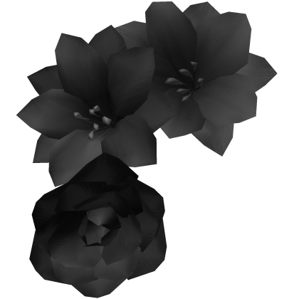 Black Tropical Summer Hair Flowers v2 Roblox item