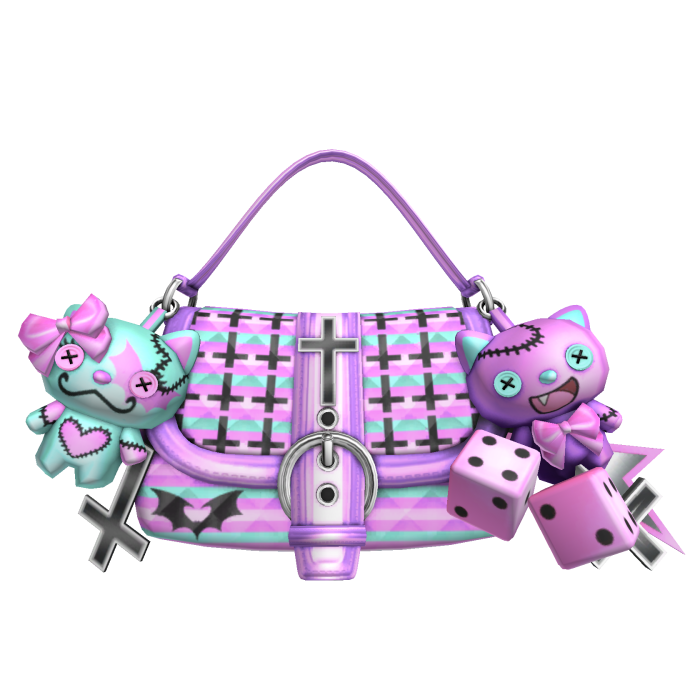 Pastel Goth Harajuku Decora Bag W/ Cute Keychains