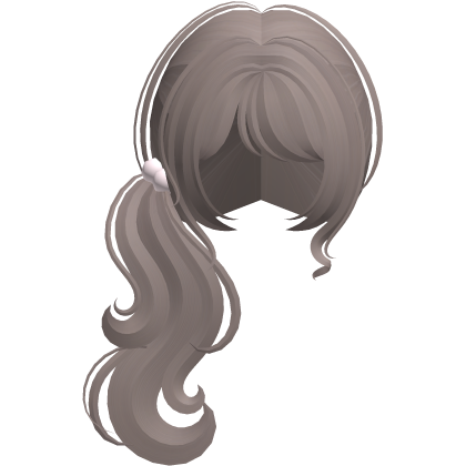 pretty swirly side ponytail in milktea brown