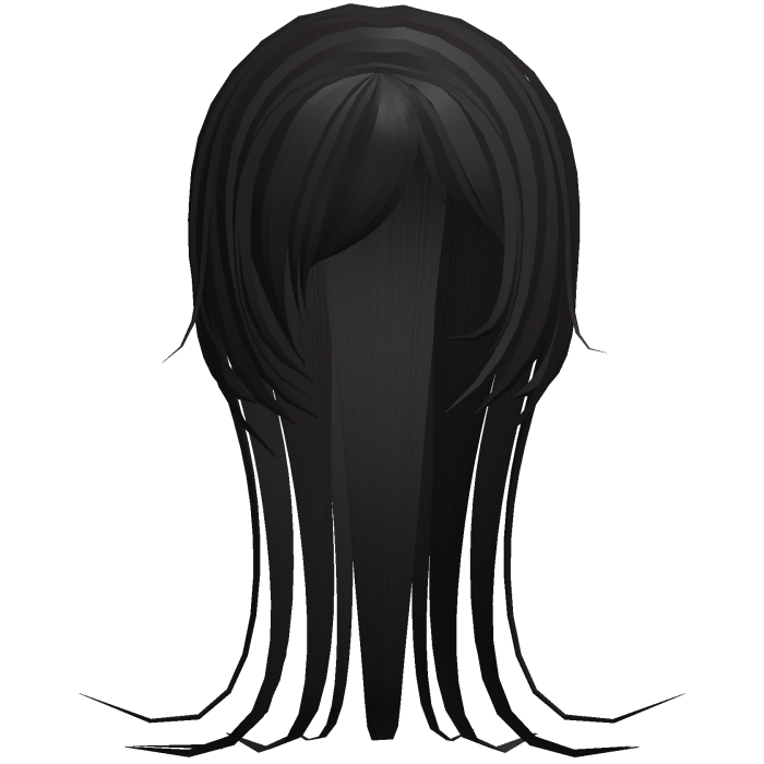long black jellyfish w/ side bangs anime 