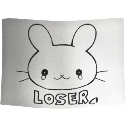 loser bunny drawing