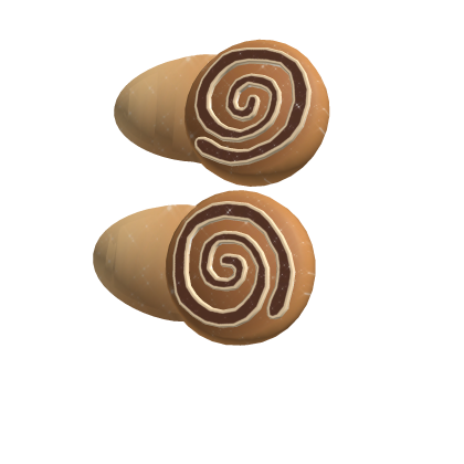 cinnamon roll hair clips