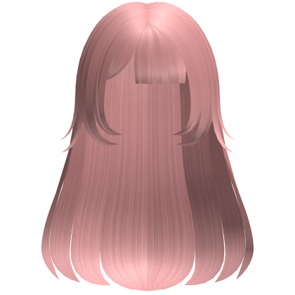 ♡﹒adorable long wispy layered hair in pink Roblox item