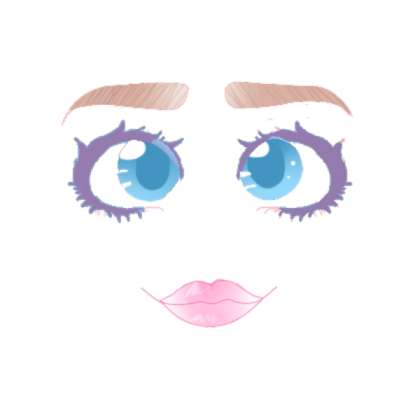 blue and purple face Roblox decal