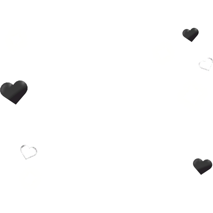 [EMISSIVE] Glowing Black Heart Sparkle Confetti