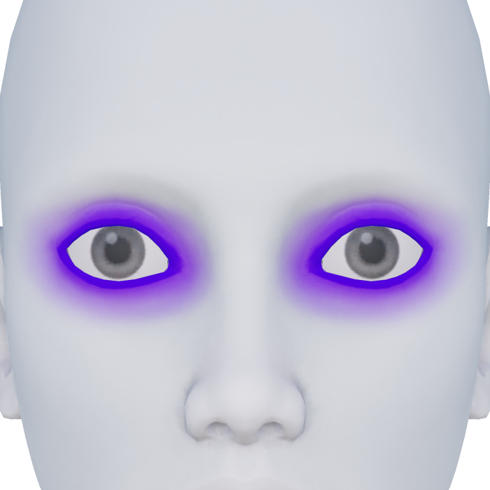Neon Glowing Purple Eyes