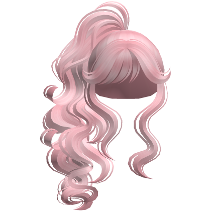 Gyaru Updo Ponytail Curly Hair Pink