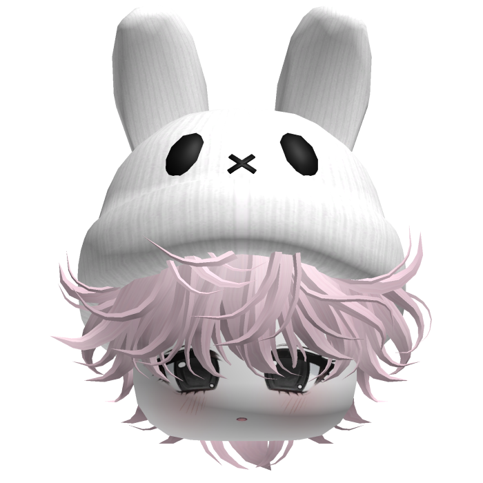 Moe Messy Boy Hair W/ Bunny Hat Pink