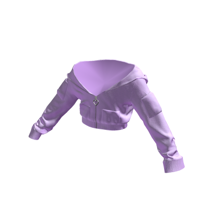 Purple Cropped Off Shoulder Hoodie