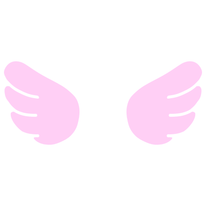 ♡ Cute Glowing Chibi Angel Wings Pink