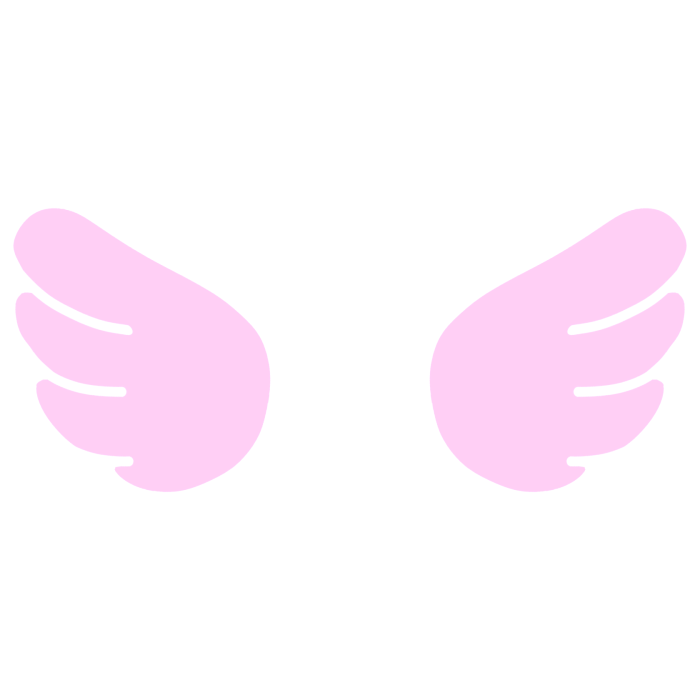 ♡ Cute Glowing Chibi Angel Wings Pink