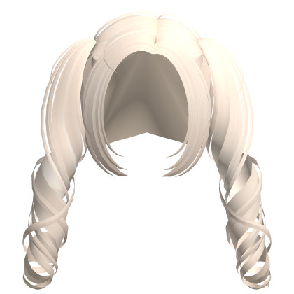 ♡ Long Cute Curly Dolly Light Blonde Moe Pigtail Roblox item