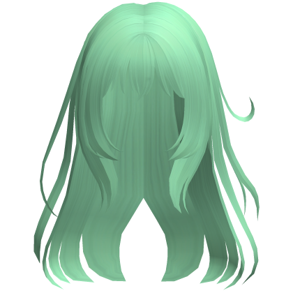 green wispy loose angelic anime hair
