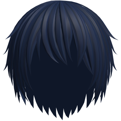 Blue Messy Emo Anime Vkei Moe Boy Hair Roblox item