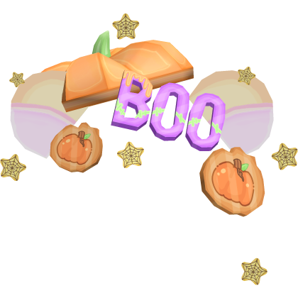 kawaii halloween pumpkin white bear ears Roblox item
