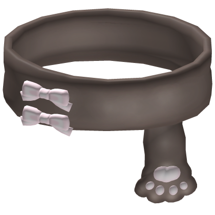 ♡ ꒰ kawaii brown paw scarf w bows Roblox item