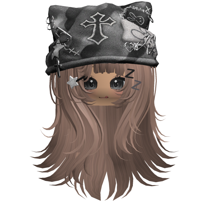 Milktea Cross Beret Emo Girl Hair