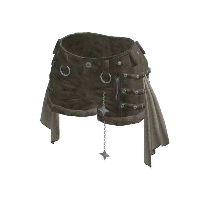 Goth Emo Strap Shorts w/ Star Chain (Green)