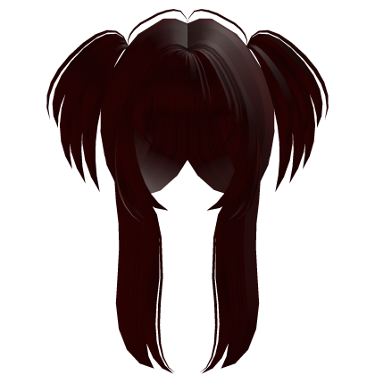 Red Layered Hime Cut w/ Pigtails Roblox item