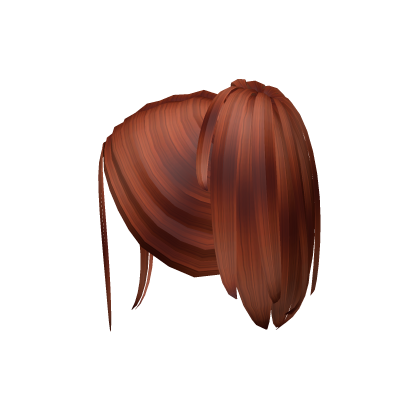 Straight Y2K Messy Hairclip Ponytail in Ginger Roblox item