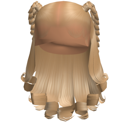 ☆ | Blonde Half Curled Braided Pigtails Roblox item