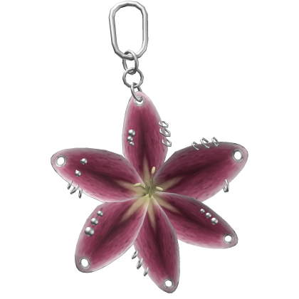Y2K Lily Pierced Keychain Pink Roblox item