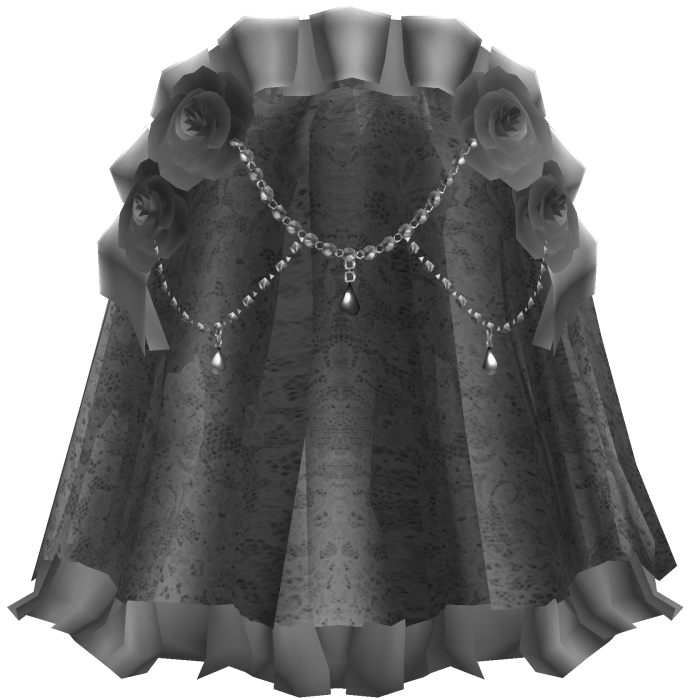 Gray Gothic Rose Dark Jewelry Veil