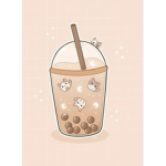 Strawberry kitty Boba