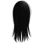 messy anime wispy jiraikei hair in black