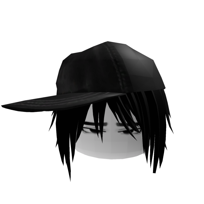 Vkei Dashie Emo Black Hair Black Hat