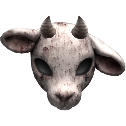 Sweet Little Goth Lamb Mask With Horns 