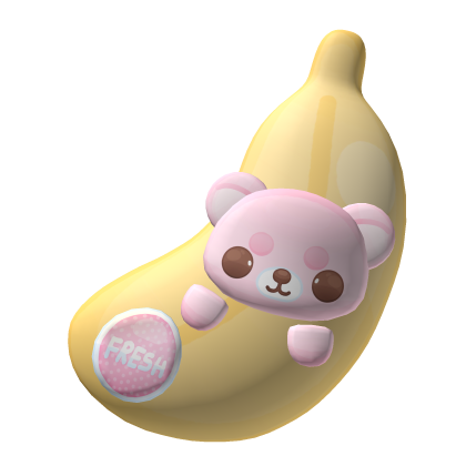 Fresh Pink Banana Bear BackPlush >-<