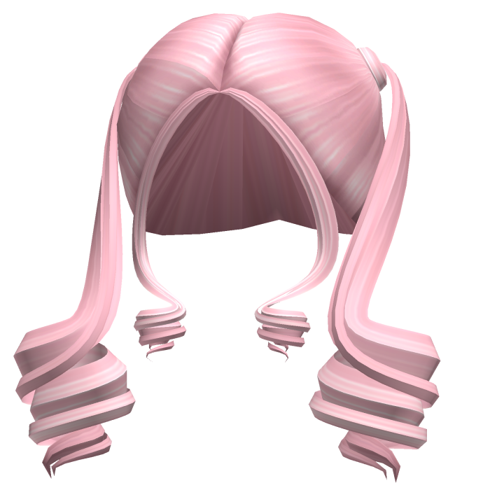-',ৎ Preppy School Curly Pigtails in Pink