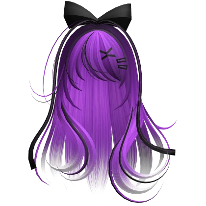 Beautiful Girl with Long Hair, Cute Bow & Lashes Roblox item thumbnail