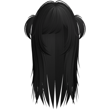 rockstar wispy hair w pigtails black Roblox item