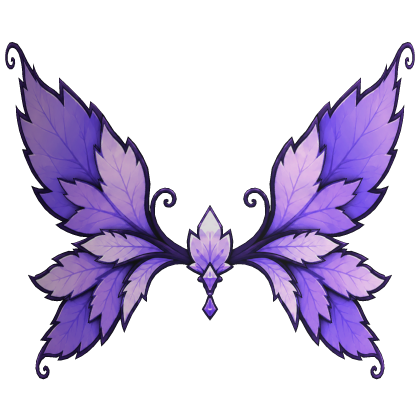 Enchanted Fairy Crystal Leaf Wings (Purple) Roblox item