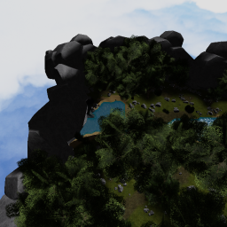 Realistic waterfall