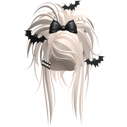 Gothic Bat Spiky Updo W/ Bow In Platinum Blonde Roblox item