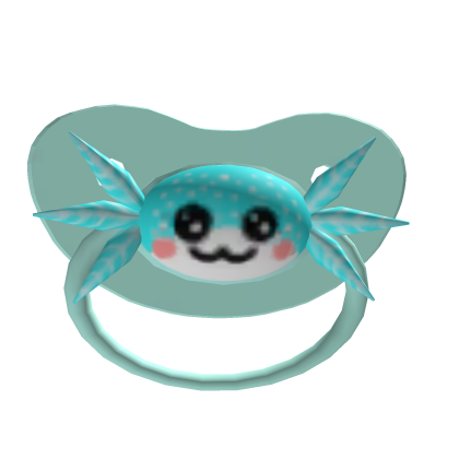 Kawaii Blue Axolotl Pacifier Roblox catalog item