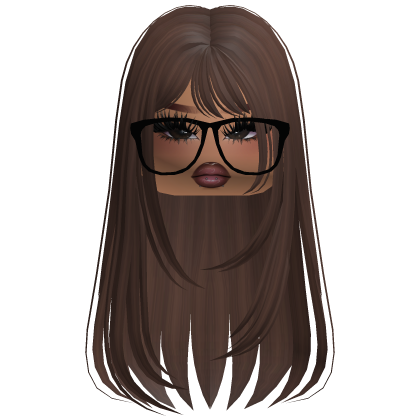 Spikey Straight Latina Hair Brown V2 Roblox item