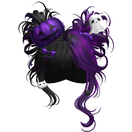 Spooky Halloween Pumpkin Buns  (Black&Purple)