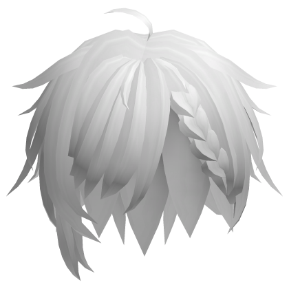 Fellow's White Hair w/ Side Braid - Roblox