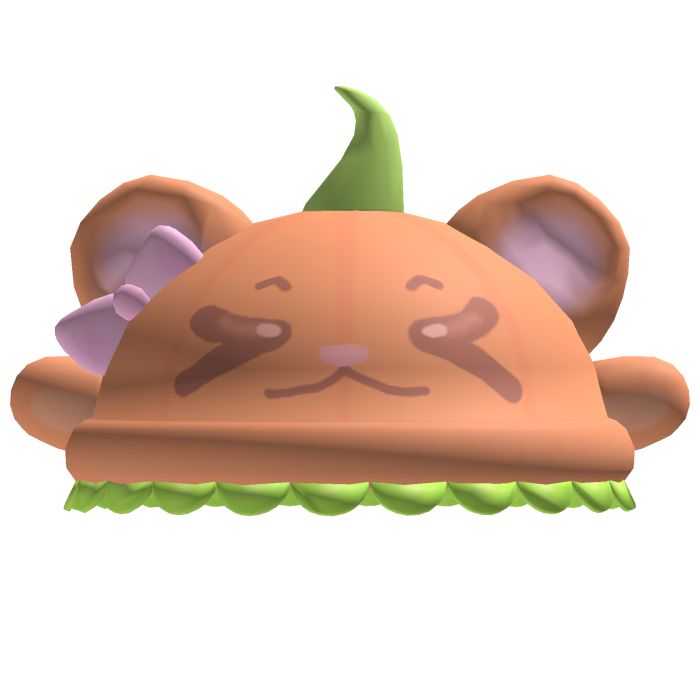 . ‿ ♡ cute halloween pastel pumpkin bear beanie