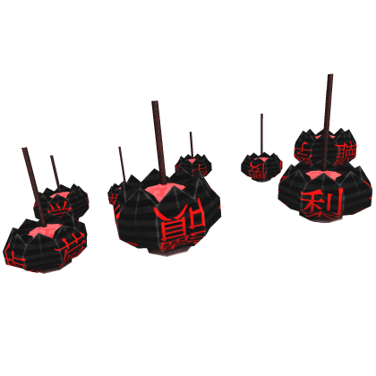 Chinese Immortal Rice Hat Lanterns | Black Red Roblox item