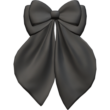 Big Hair Bow Ribbon Black Roblox item