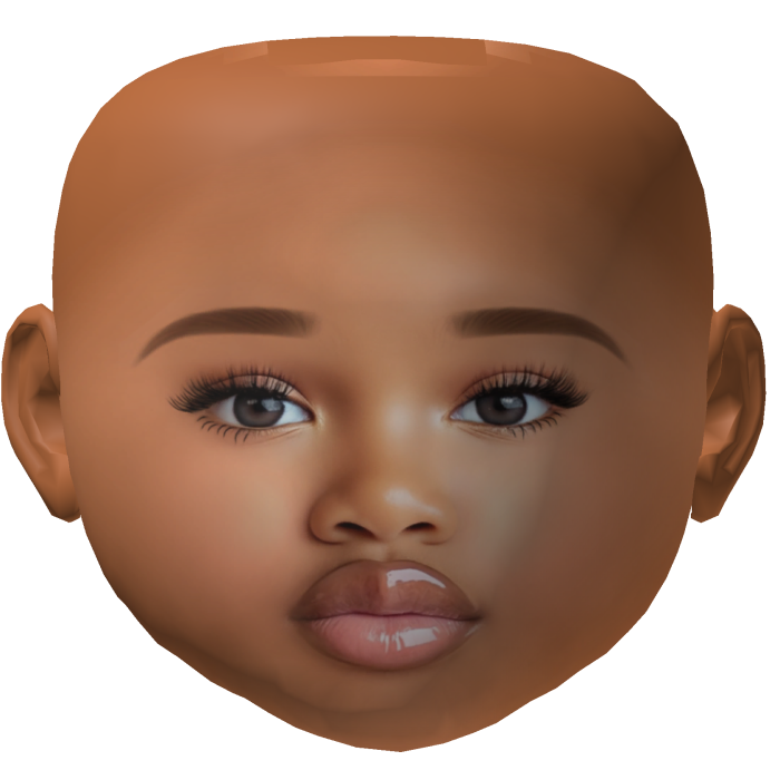 LALA | Cute Baby Baddie Latina Mesh Makeup Face