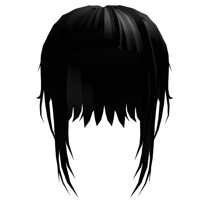 Video Game Girl Hair Black